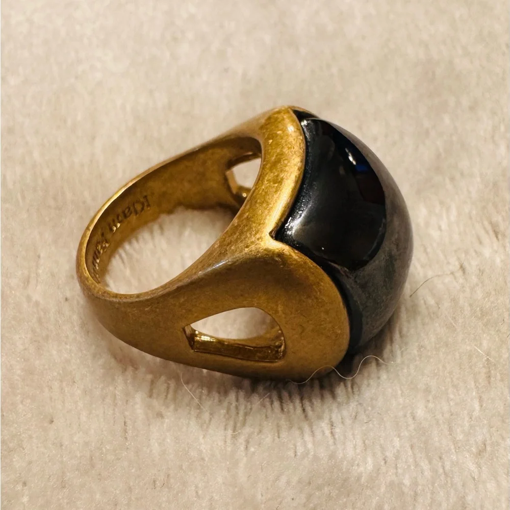 Lia Sophia Hematite Ring Size 8 - Picture 3 of 7